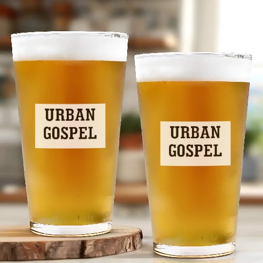 Bold Urban Gospel Typography Design Glass Cups
