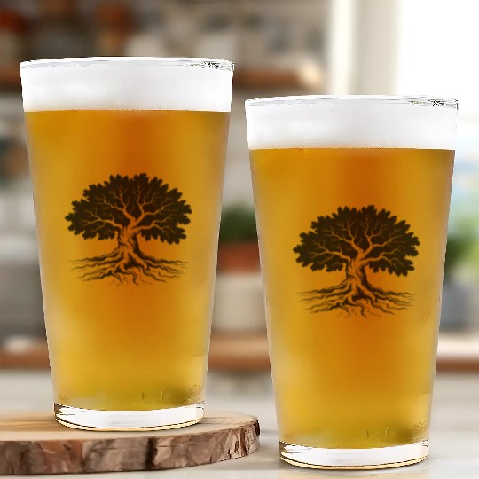 Elegant Tree of Life Silhouette Glass Cups