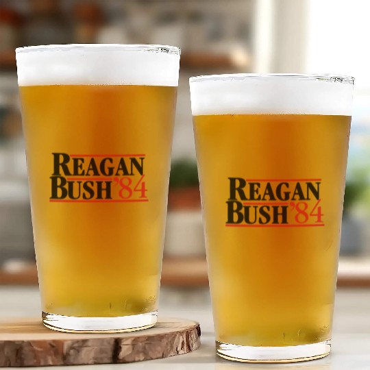 Reagan Bush '84 Glass Cups