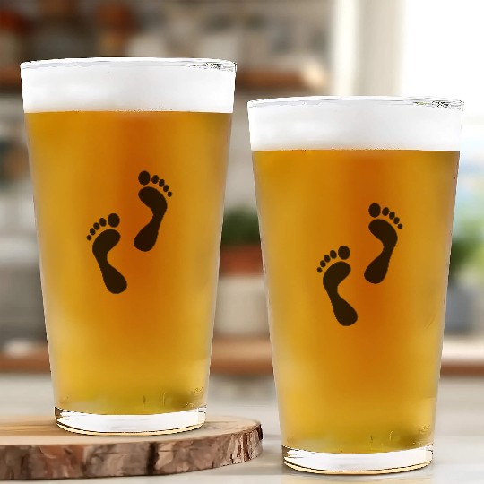 Footprints Walking Glass Cups
