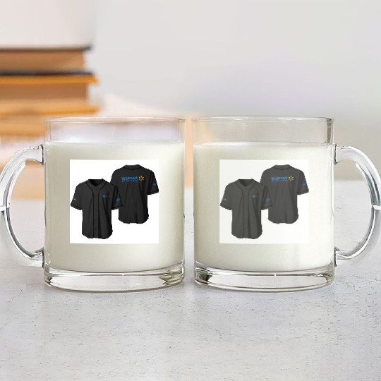 Walmart Logo Baseball Jerseys Glass Mugs