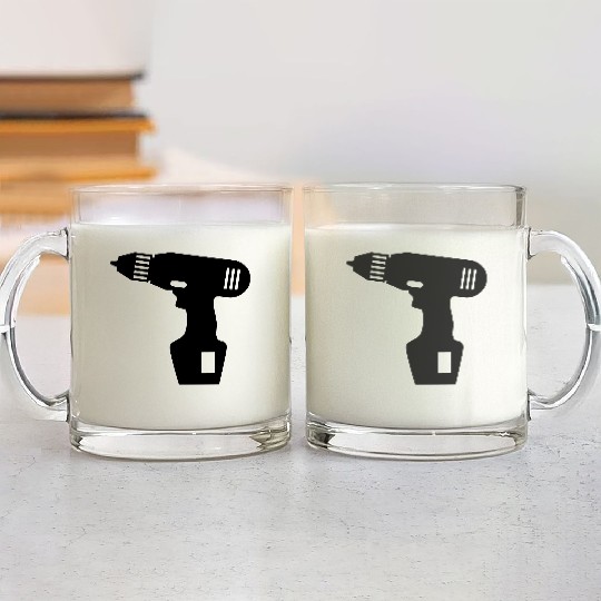 screw gun Glass Mugs