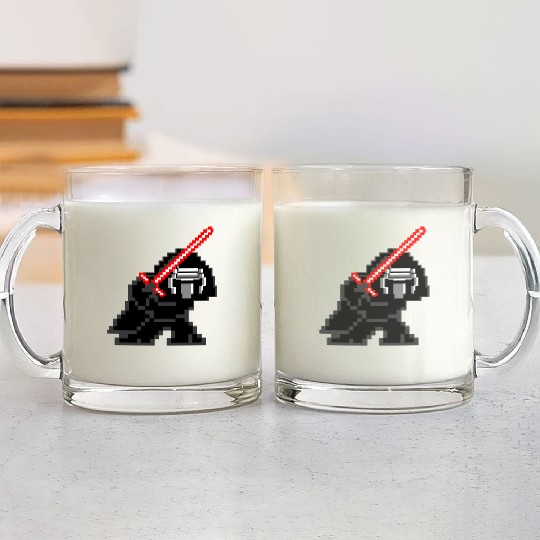 8-bit Kylo Ren Glass Mugs