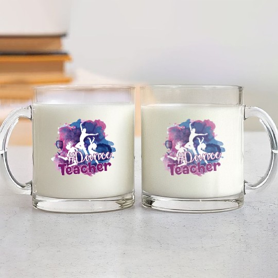 Dance Teacher Hashtag Glass Mugs