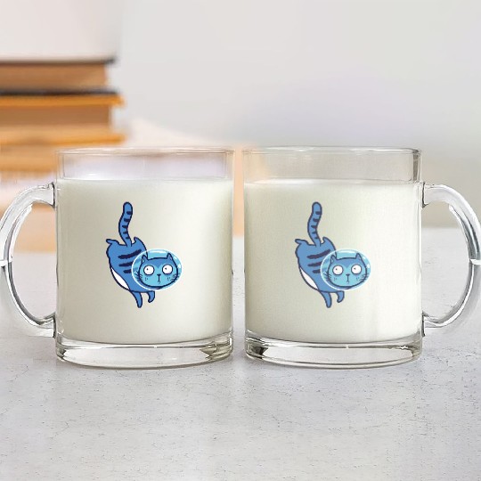 Space cat Glass Mugs