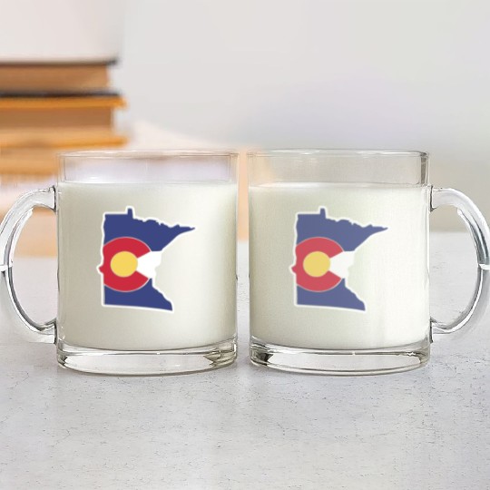 Colorado Flag Minnesota State minnesota grandpa Glass Mugs