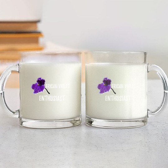 African violet Gardening Glass Mugs Best Garden Gift