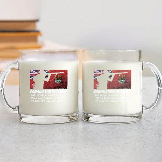 Canadian World War 2 Battles Glass Mugs