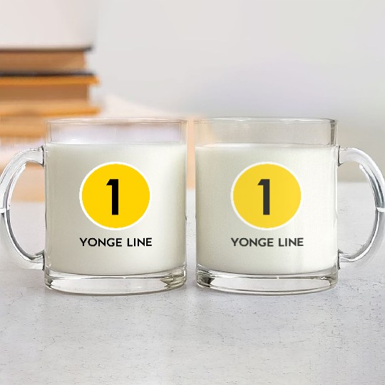 Yonge Street Subway Line Glass Mugs