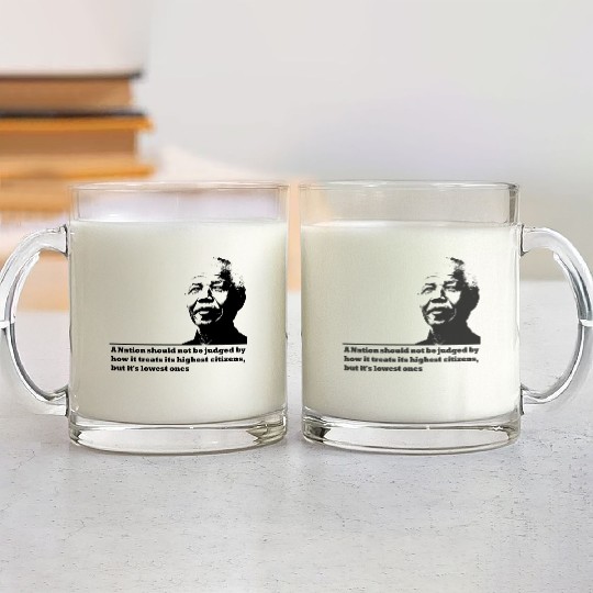 Nelson Mandela Glass Mugs