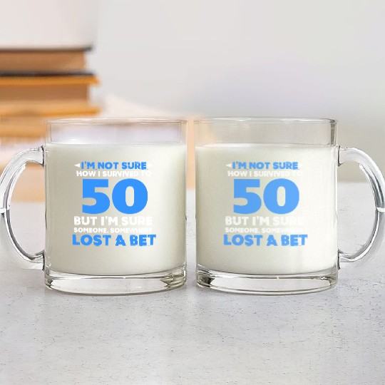 50th Birthday Glass Mugs