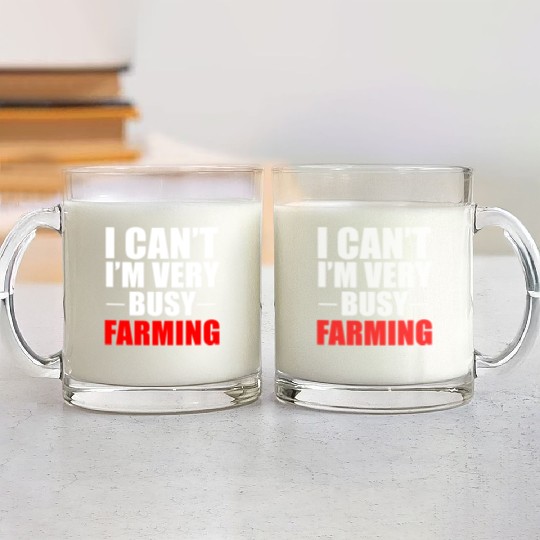 Farmer Farming Farm Gift Glass Mugs