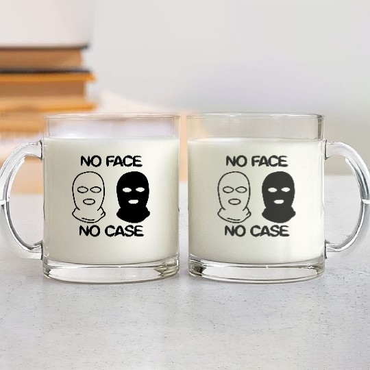 no face no case Glass Mugs