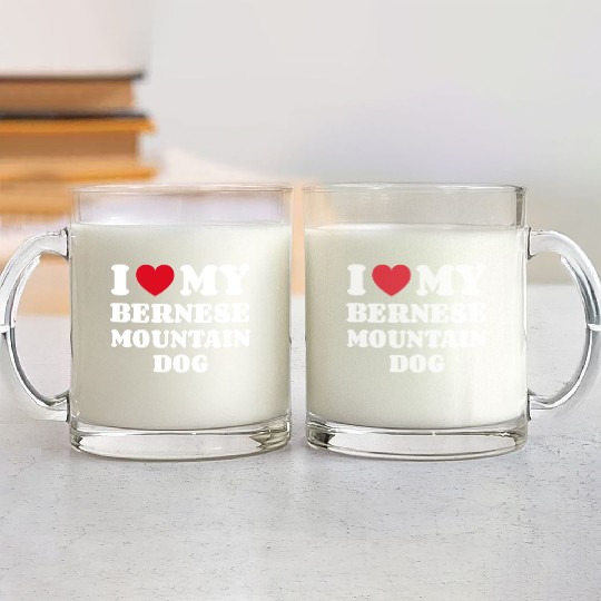 Bernese Mountain Dog Glass Mugs
