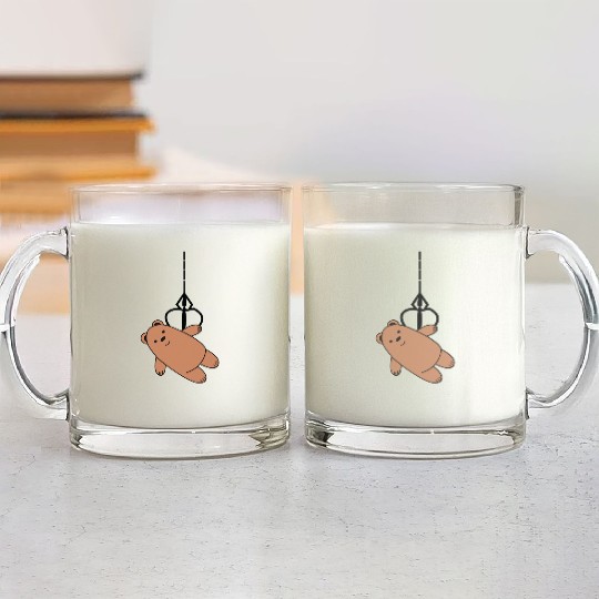 Teddy bear claw machine Glass Mugs