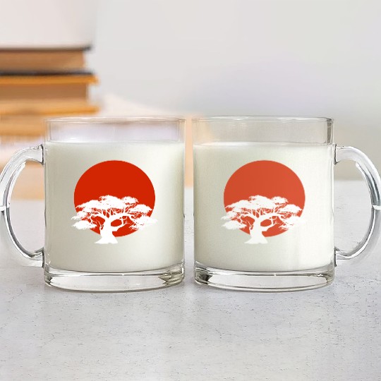 Miyagi-do Karate Bonsai Tree Martial Arts Japanese Glass Mugs