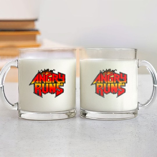 Angry Runs Good Morning Foodball Glass Mugs
