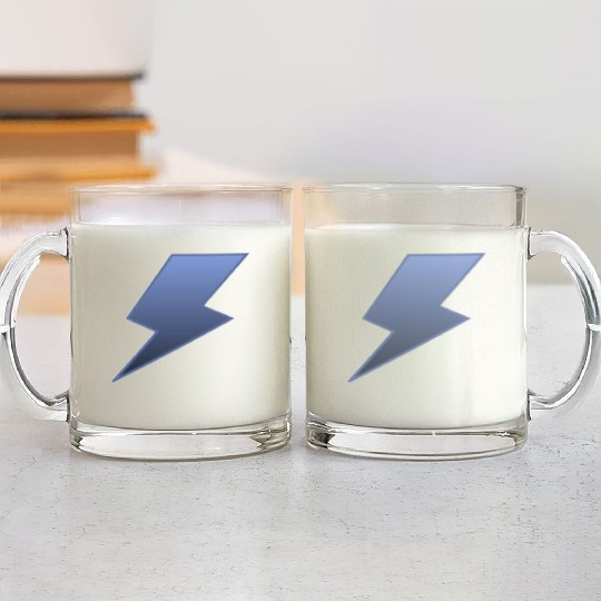 lightning bolt blue Glass Mugs