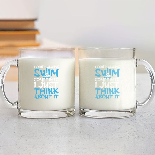 Funny Swimming Swimmer Swim Glass Mugs