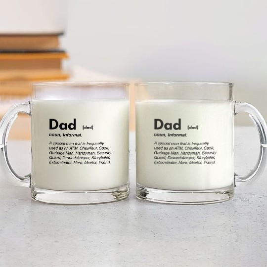 Funny dad definition Glass Mugs