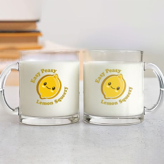 Easy Peasy Lemon Squeezy Glass Mugs