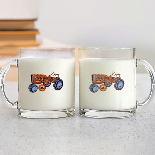 Allis Chalmers Tractor USA Glass Mugs