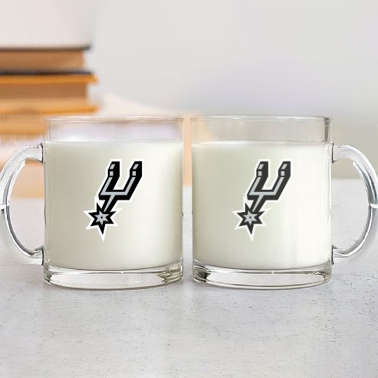 San Antonio Spurs logo Glass Mugs