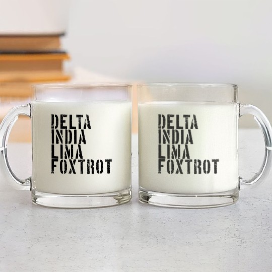 Delta India Lima Foxtrot Phonetic Hot Dad Men'svet Glass Mugs