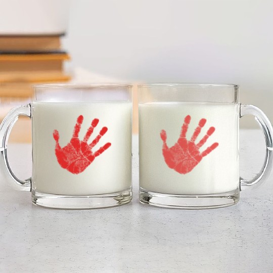 Red Hand - Supporter of MMIW Glass Mugs