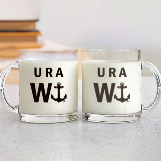 U R A W anchor! Glass Mugs