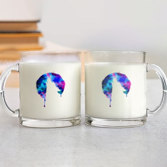 Howling wolf full moon wolves galaxy stars sky Glass Mugs