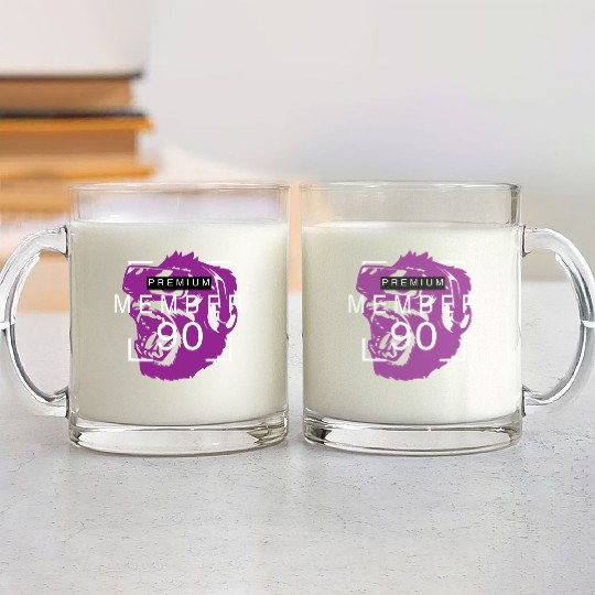 Gamer Team Glass Mugs 90 Ninety - Design: PurpleGorill