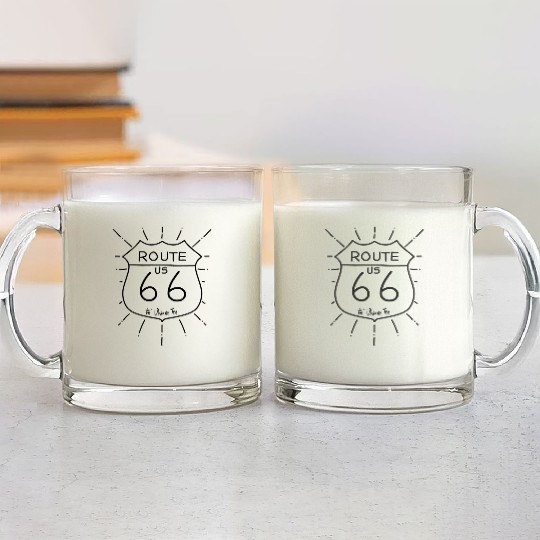 route 66 the ultimate trip Glass Mugs