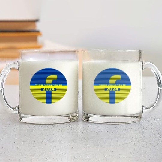 New design in solidarity with Ukraine WHERE WOULD Glass Mugs