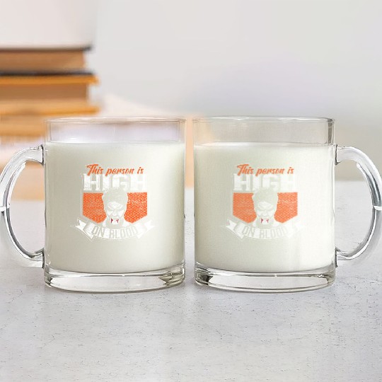 Halloween Vampire Blood Trick Or Treat Gift Glass Mugs