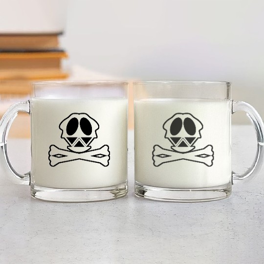 Silly Crossbones Glass Mugs
