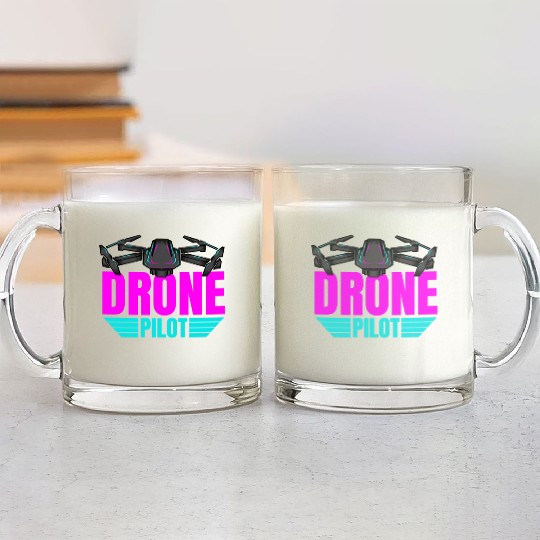 Drone Drone Pilot Drone Operator Quadrocopter Glass Mugs