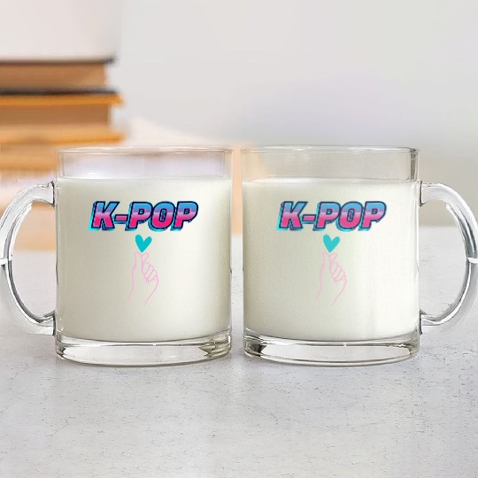 kpop k-pop korean pop Glass Mugs