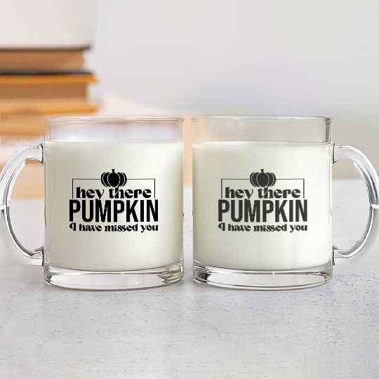 Hey There Pumpkin SVG Glass Mugs