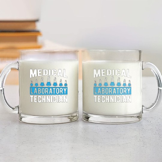 Lab Tech Medical Laboratory Technician Chemist Glass Mugs