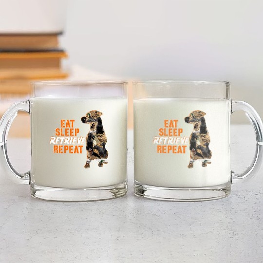 Labrador Retriever Duck Hunting Design Glass Mugs