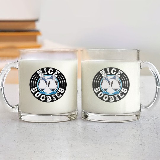 Nice Boobies Adult Humor Halloween Gift Booby Bird Glass Mugs