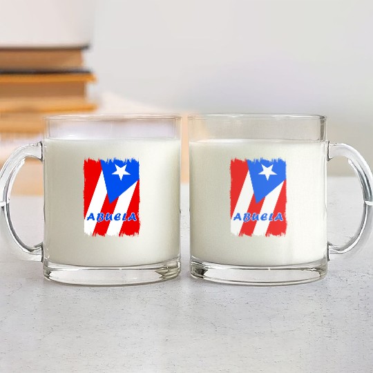 Puerto Rico grandmother flags design Glass Mugs