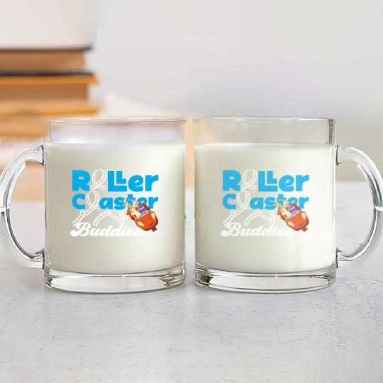 Roller Coaster Friends Besties Glass Mugs