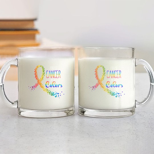 Cancer Sucks In Every Color Fighter Fight Support Glass Mugs