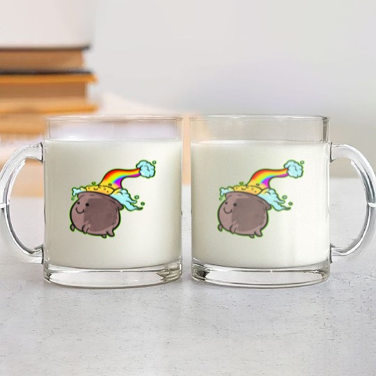 A Pot Of Gold At The End Of A Rainbow For St. Glass Mugs