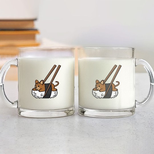 Abyssinian Cat Nigiri Sushi Glass Mugs
