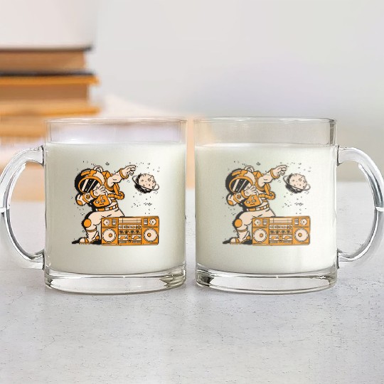 Astronomy Music Lover Radio Space Moon Universe Glass Mugs