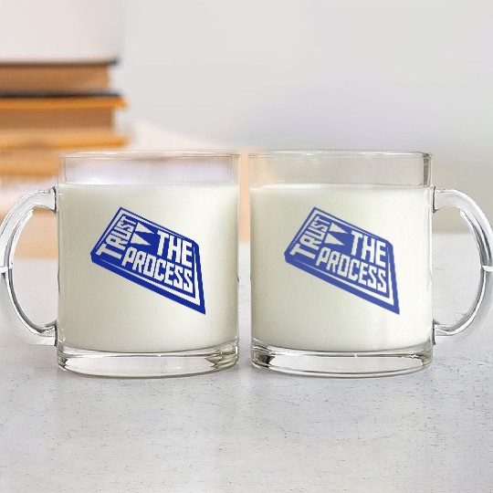 trust the process quote Glass Mugs