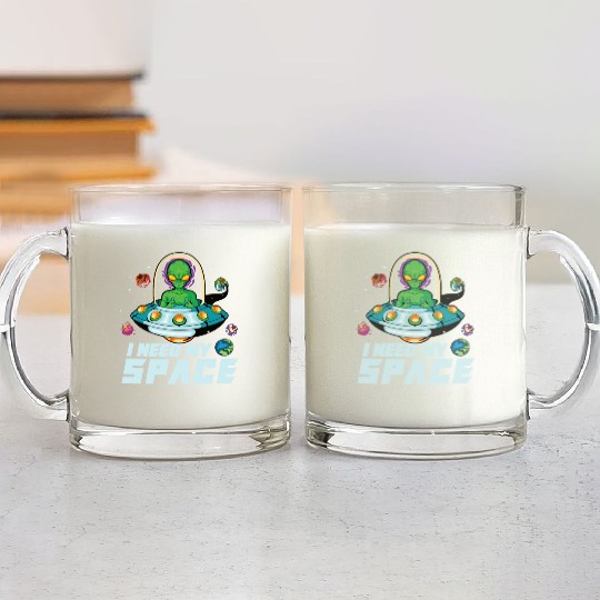 Alien Extraterrestrial Area 51 UFO Space Geek Gift Glass Mugs